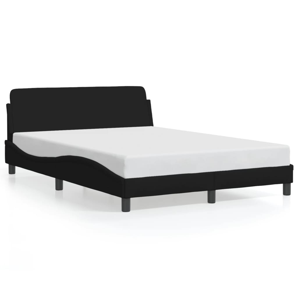 Bed Frame "Dover" Black 140x190 cm Fabric