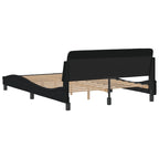 Bed Frame "Dover" Black 140x190 cm Fabric