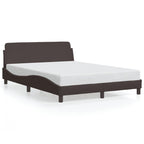 Bed Frame "Dover" Dark Brown 140x190 cm Fabric