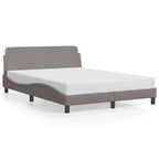 Bed Frame "Dover" Taupe 140x190 cm Fabric