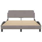 Bed Frame "Dover" Taupe 140x190 cm Fabric