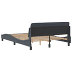 Bed Frame "Dover" Dark Grey 140x190 cm Velvet