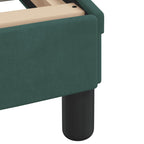 Bed Frame "Dover" Dark Green 140x190 cm Velvet