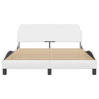 Bed Frame "Dover" Black 140x190 cm Faux Leather