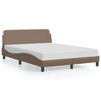 Bed Frame "Dover" Cappuccino 140x190 cm Faux Leather