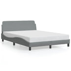 Bed Frame "Dover" Light Grey 140x200 cm Fabric