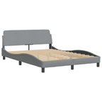 Bed Frame "Dover" Light Grey 140x200 cm Fabric