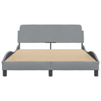 Bed Frame "Dover" Light Grey 140x200 cm Fabric