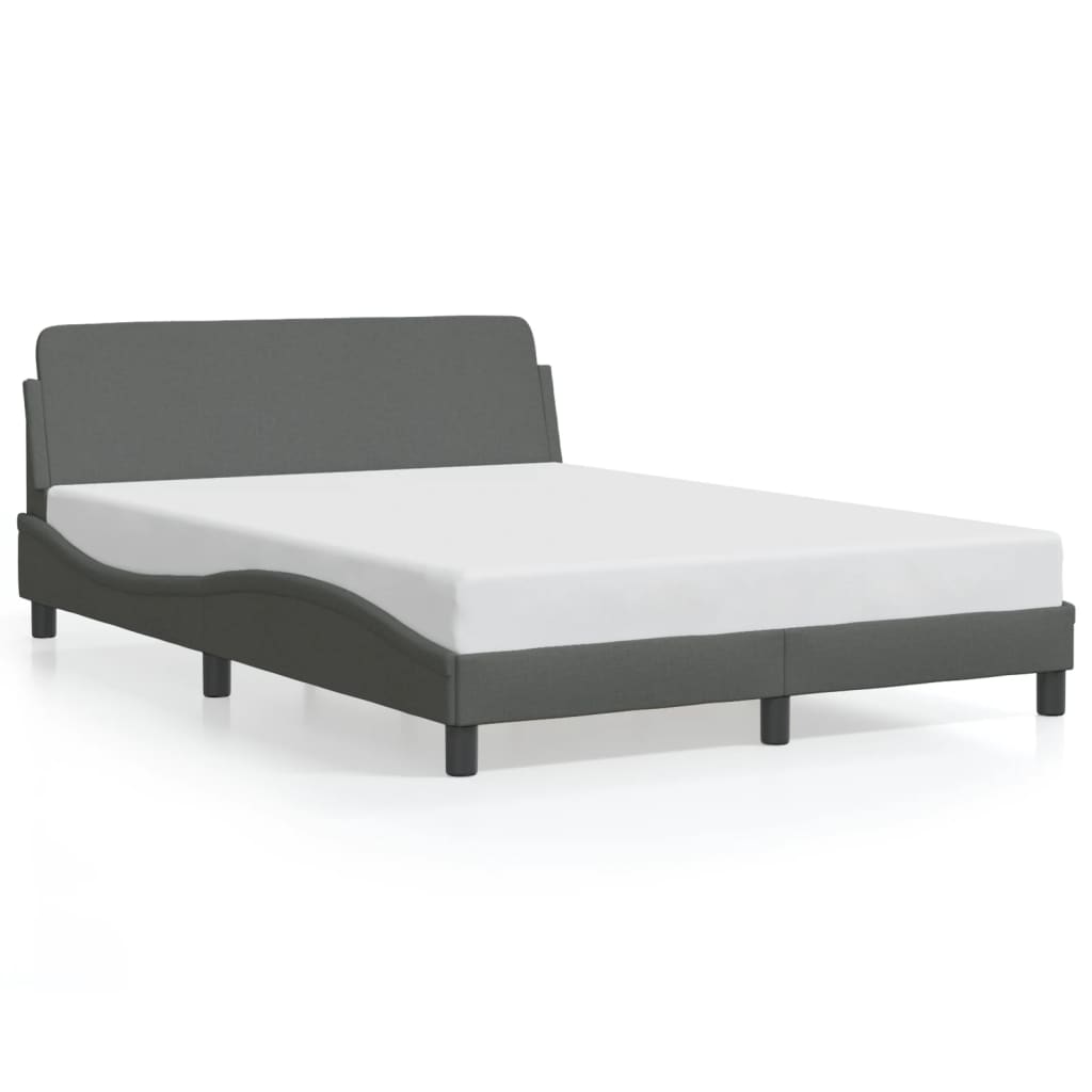 Bed Frame "Dover" Dark Grey 140x200 cm Fabric