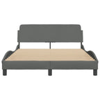 Bed Frame "Dover" Dark Grey 140x200 cm Fabric