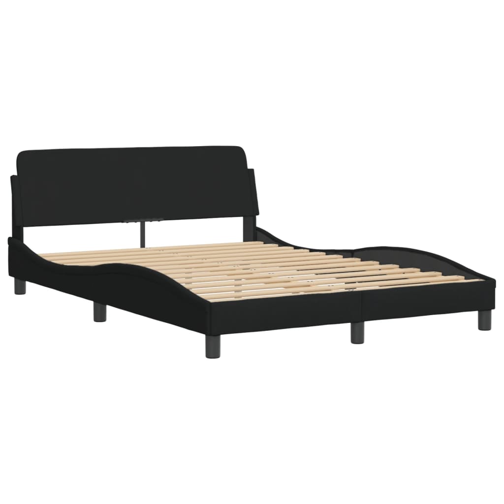 Bed Frame "Dover" Black 140x200 cm Fabric