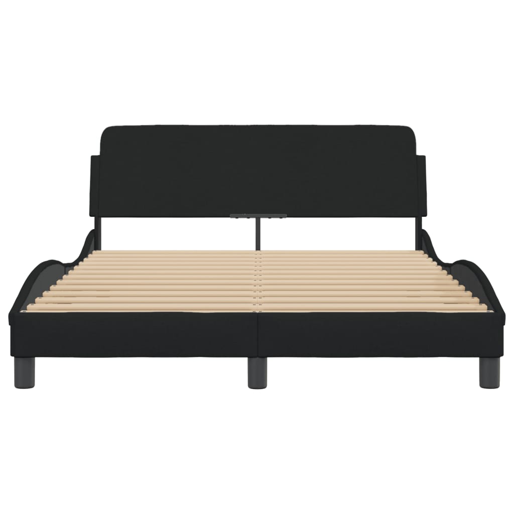 Bed Frame "Dover" Black 140x200 cm Fabric
