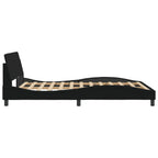Bed Frame "Dover" Black 140x200 cm Fabric