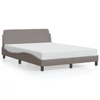 Bed Frame "Dover" Taupe 140x200 cm Fabric