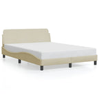 Bed Frame "Dover" Cream 140x200 cm Fabric