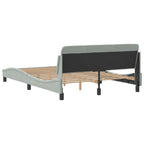 Bed Frame "Dover" Light Grey 140x200 cm Velvet
