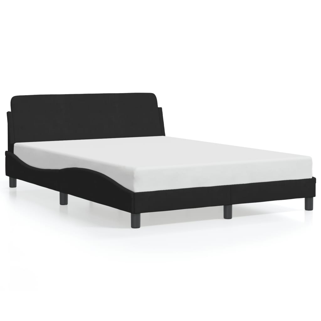 Bed Frame "Dover" Black 140x200 cm Velvet