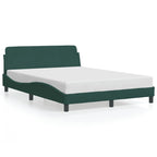 Bed Frame "Dover" Dark Green 140x200 cm Velvet