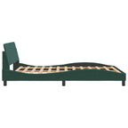 Bed Frame "Dover" Dark Green 140x200 cm Velvet