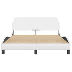 Bed Frame "Dover" White 140x200 cm Faux Leather