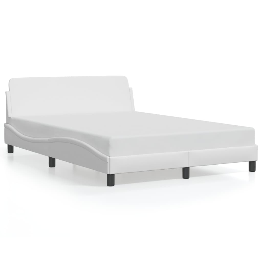 Bed Frame "Dover" White 140x200 cm Faux Leather