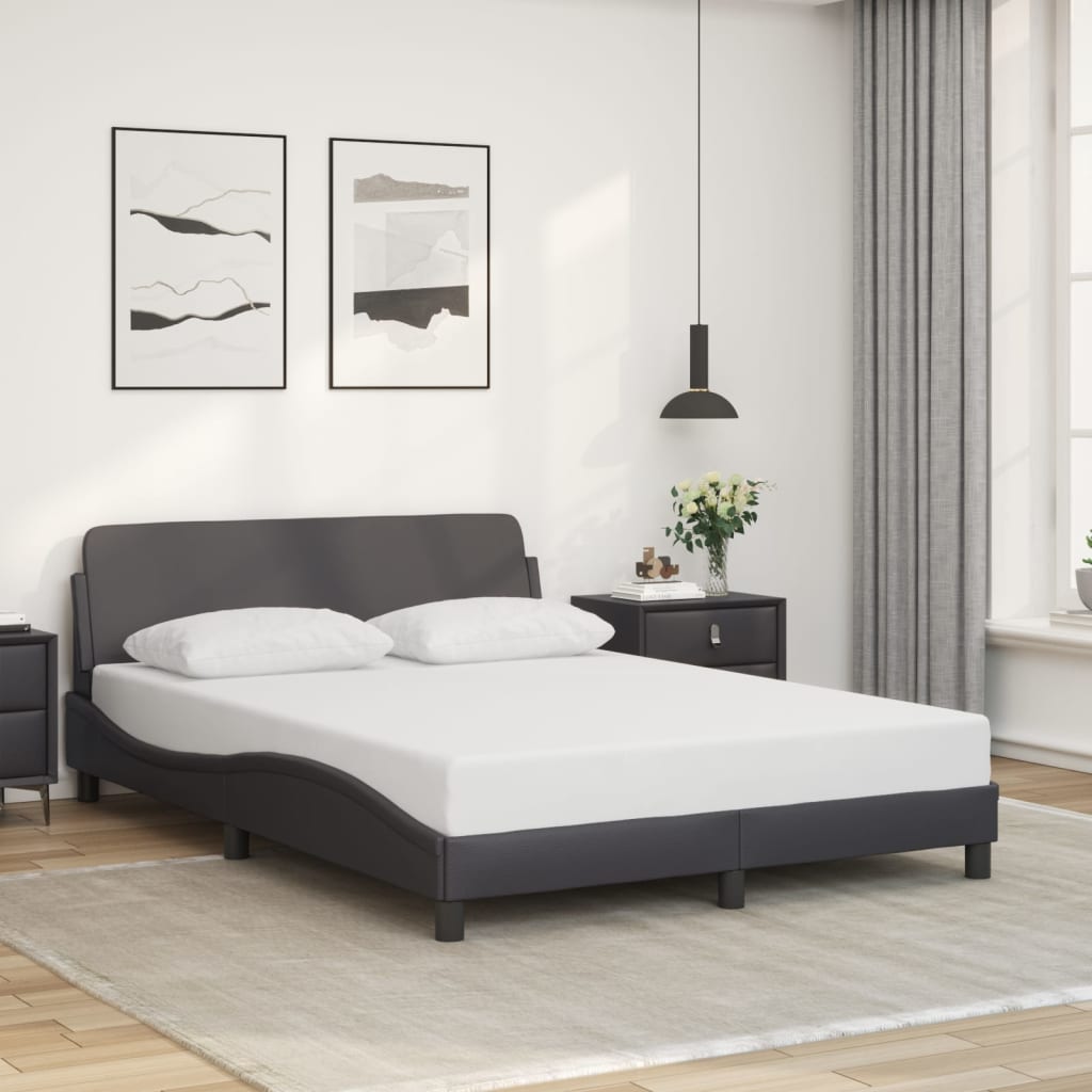 Bed Frame "Dover" Grey 140x200 cm Faux Leather