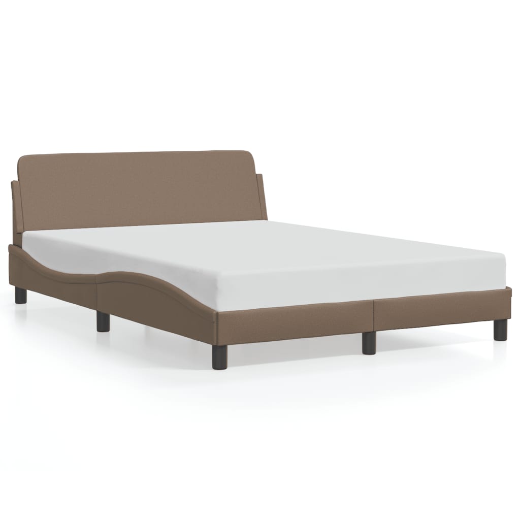 Bed Frame "Dover" Cappuccino 140x200 cm Faux Leather
