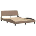 Bed Frame "Dover" Cappuccino 140x200 cm Faux Leather