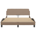Bed Frame "Dover" Cappuccino 140x200 cm Faux Leather