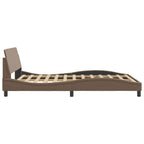 Bed Frame "Dover" Cappuccino 140x200 cm Faux Leather