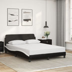 Bed Frame "Dover" Black&White 140x200 cm Faux Leather