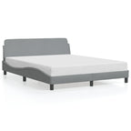 Bed Frame "Dover" Light Grey 160x200 cm Fabric