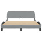 Bed Frame "Dover" Light Grey 160x200 cm Fabric