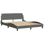 Bed Frame "Dover" Dark Grey 160x200 cm Fabric