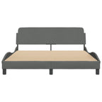 Bed Frame "Dover" Dark Grey 160x200 cm Fabric