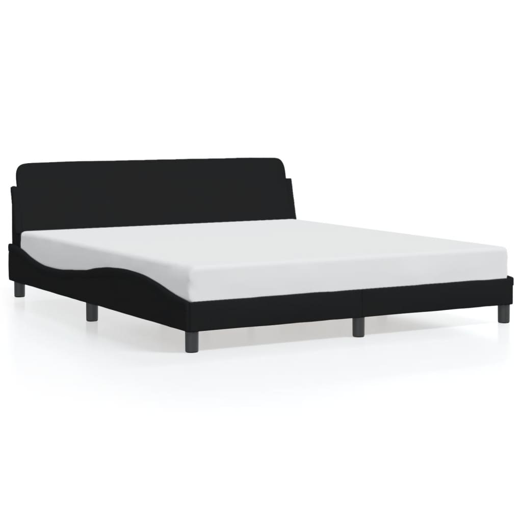 Bed Frame "Dover" Black 160x200 cm Fabric