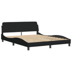 Bed Frame "Dover" Black 160x200 cm Fabric