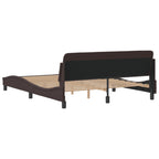 Bed Frame "Dover" Dark Brown 160x200 cm Fabric