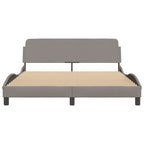 Bed Frame "Dover" Taupe 160x200 cm Fabric