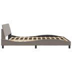 Bed Frame "Dover" Taupe 160x200 cm Fabric