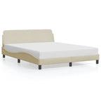 Bed Frame "Dover" Cream 160x200 cm Fabric