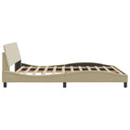 Bed Frame "Dover" Cream 160x200 cm Fabric
