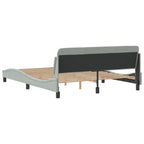 Bed Frame "Dover" Light Grey 160x200 cm Velvet