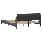 Bed Frame "Dover" Dark Grey 160x200 cm Velvet