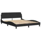 Bed Frame "Dover" Black 160x200 cm Velvet