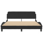 Bed Frame "Dover" Black 160x200 cm Velvet