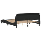Bed Frame "Dover" Black 160x200 cm Velvet