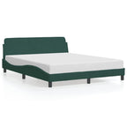 Bed Frame "Dover" Dark Green 160x200 cm Velvet