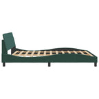 Bed Frame "Dover" Dark Green 160x200 cm Velvet
