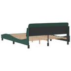 Bed Frame "Dover" Dark Green 160x200 cm Velvet